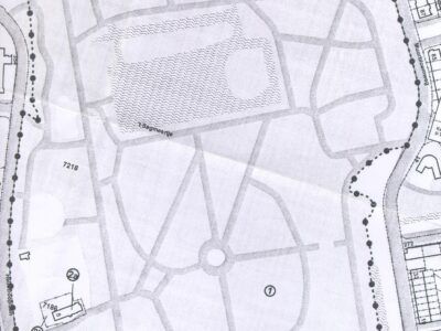 Begrenzing beschermd complex Meer en Bos met nummering complexonderdelen.