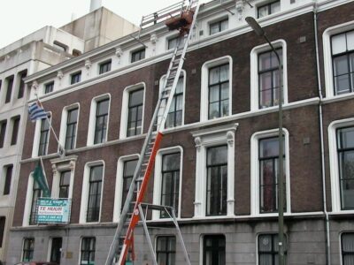 Mauritskade 33 tijdens werkzaamheden